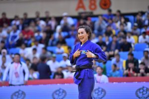 Подробнее о статье Абиба Абужакынова вышла в полуфинал чемпионата мира по дзюдо