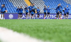 Подробнее о статье Фоторепортаж с тренировки сборной Казахстана перед матчем с Финляндией
