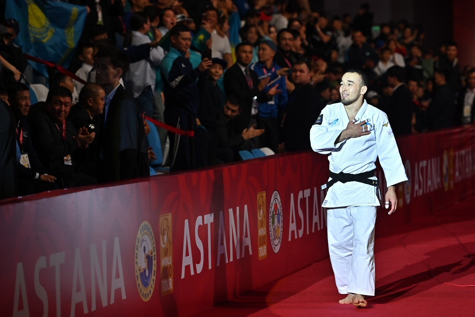 Подробнее о статье Grand Slam по дзюдо в Астане: Абылайхан Жубаназар досрочно выиграл схватку за “бронзу”
